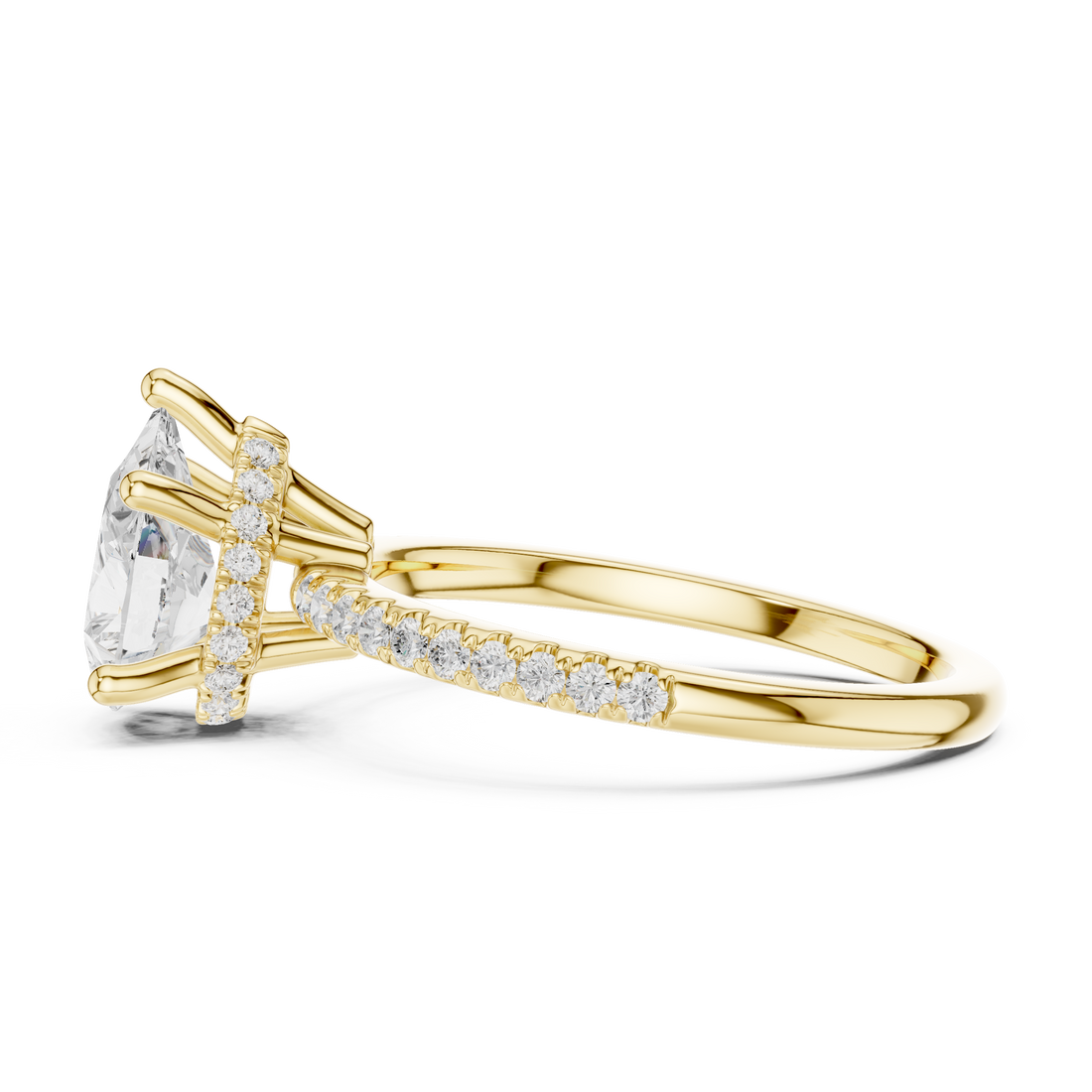 Three stone  with accent diamonds