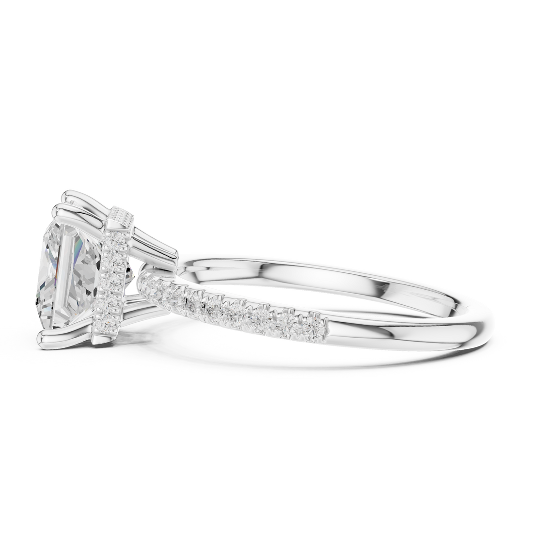 Premium  contemporary three stone design