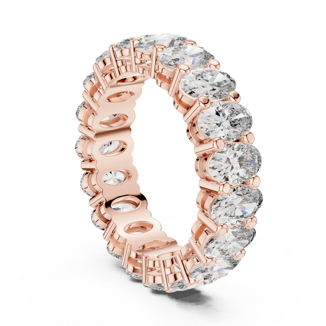 Oval Cut Diamond Eternity Band Ring