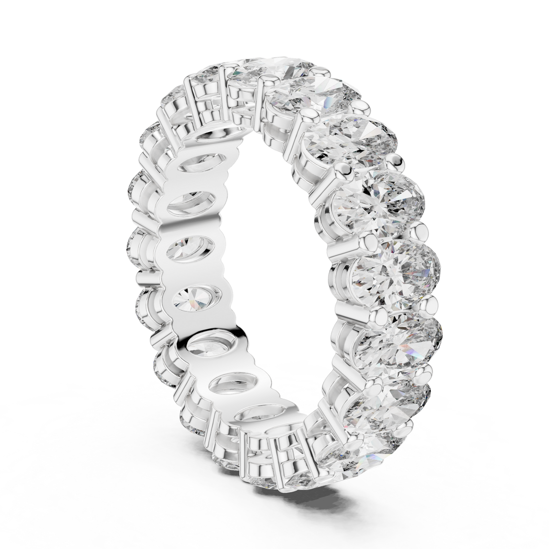 Oval Cut Diamond Eternity Band Ring