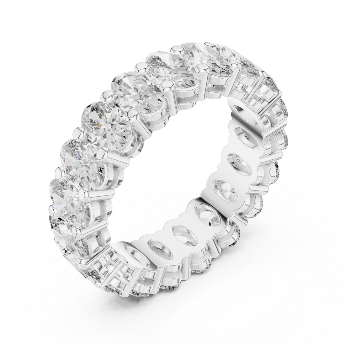 Oval Cut Diamond Eternity Band Ring