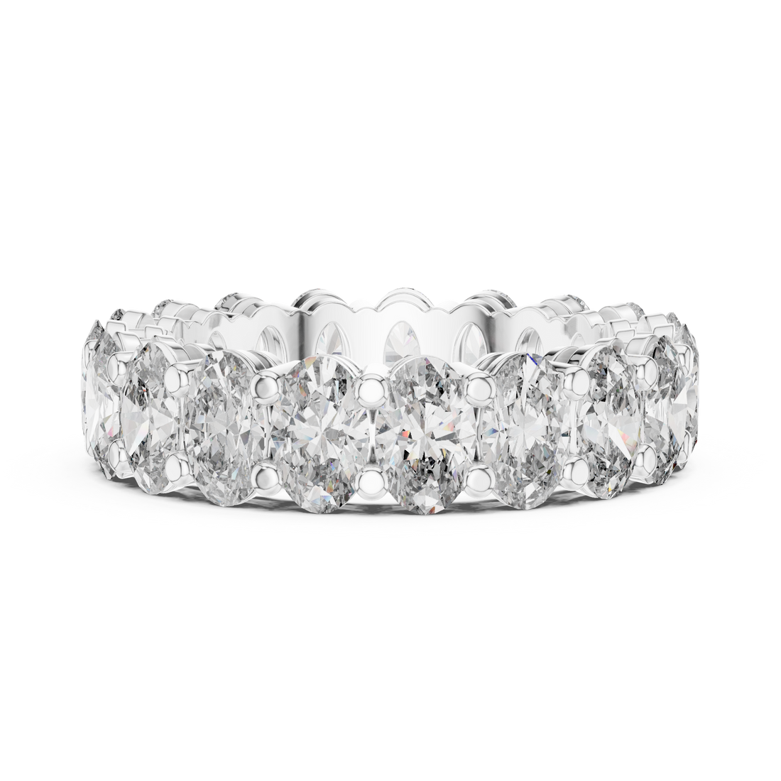 Oval Cut Diamond Eternity Band Ring