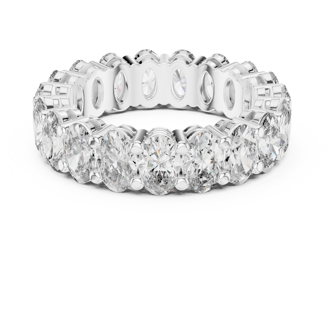 Oval Cut Diamond Eternity Band Ring