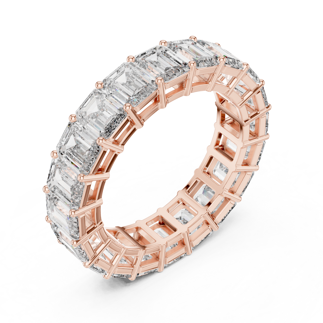 Emerald Cut Diamond Eternity Band