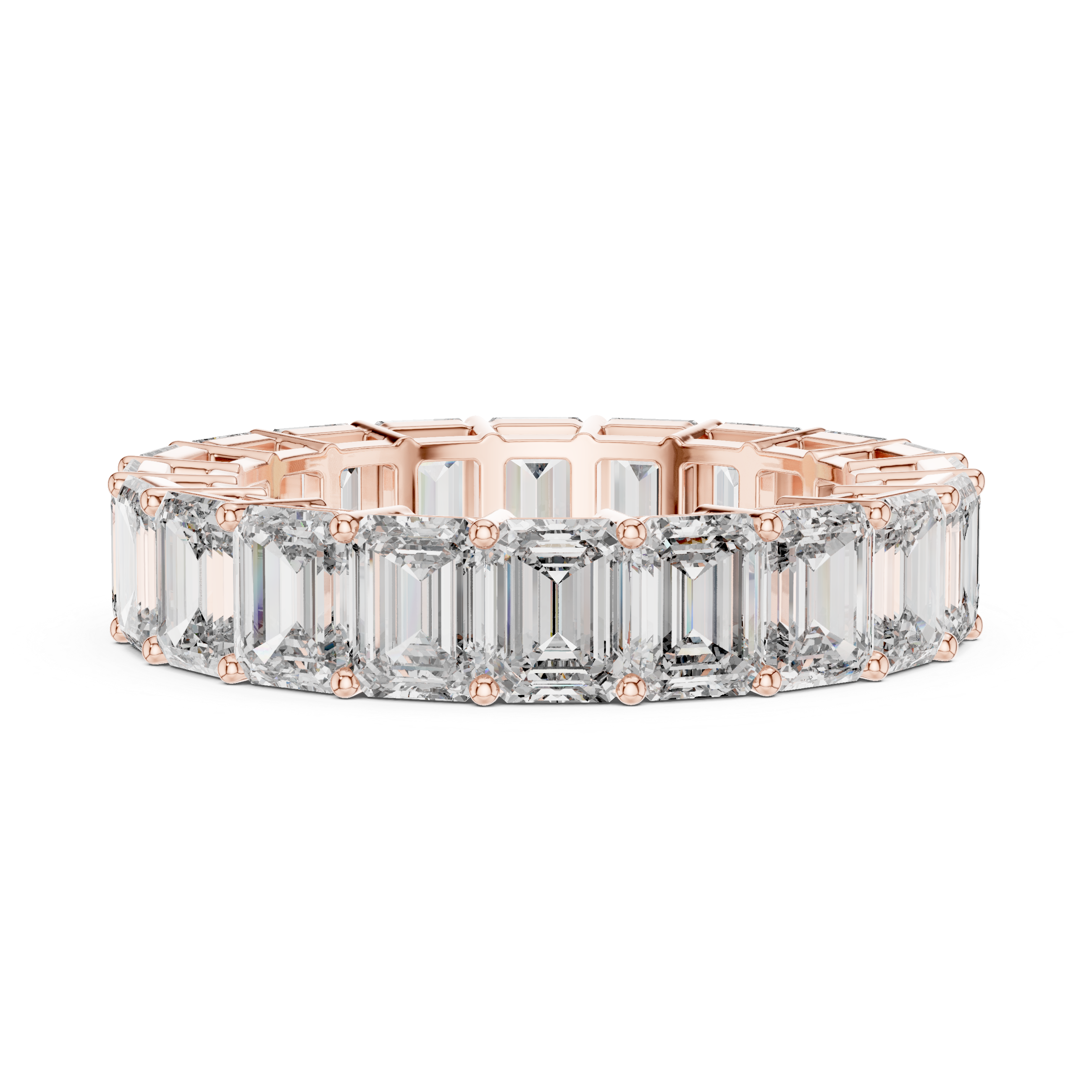 Emerald Cut Diamond Eternity Band