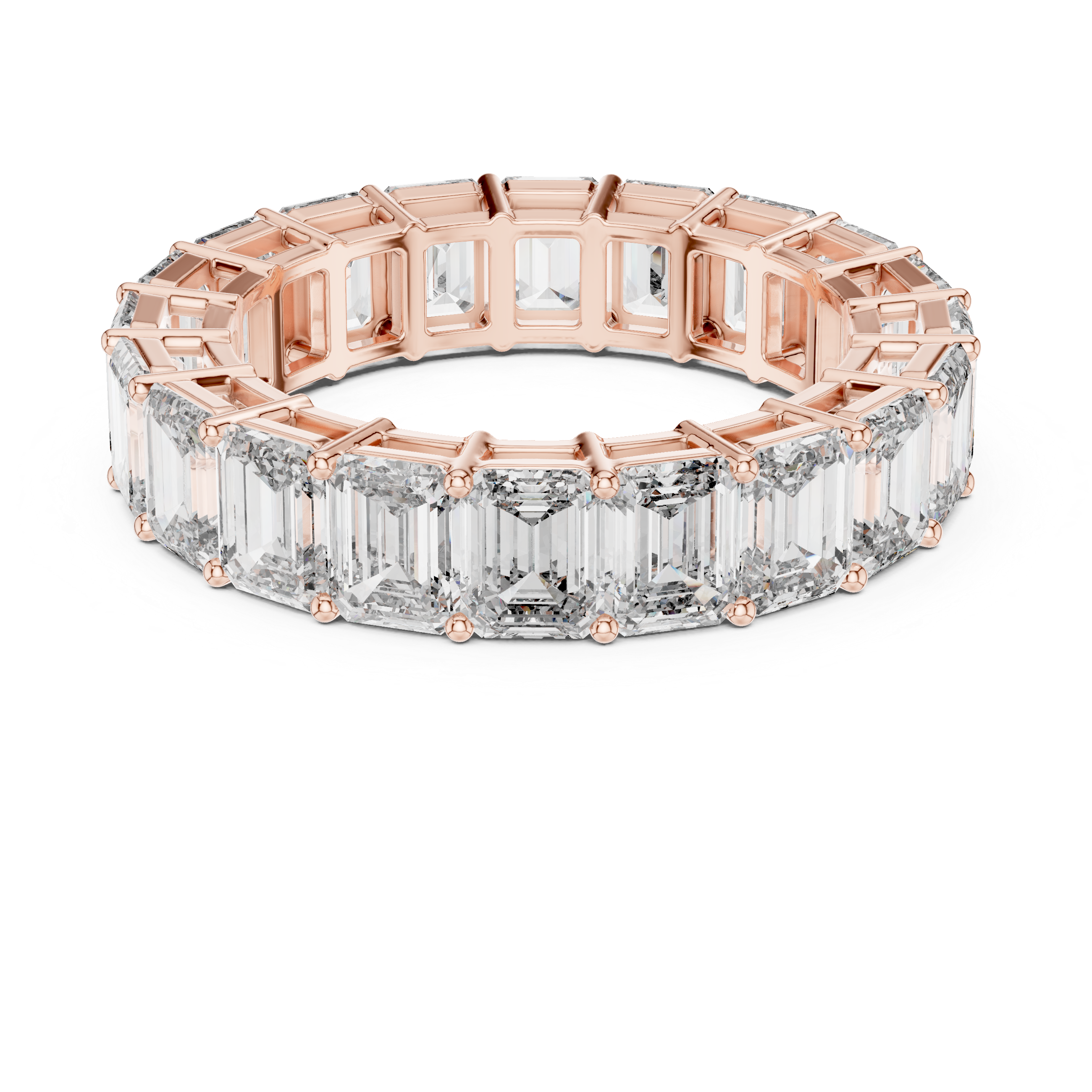 Emerald Cut Diamond Eternity Band