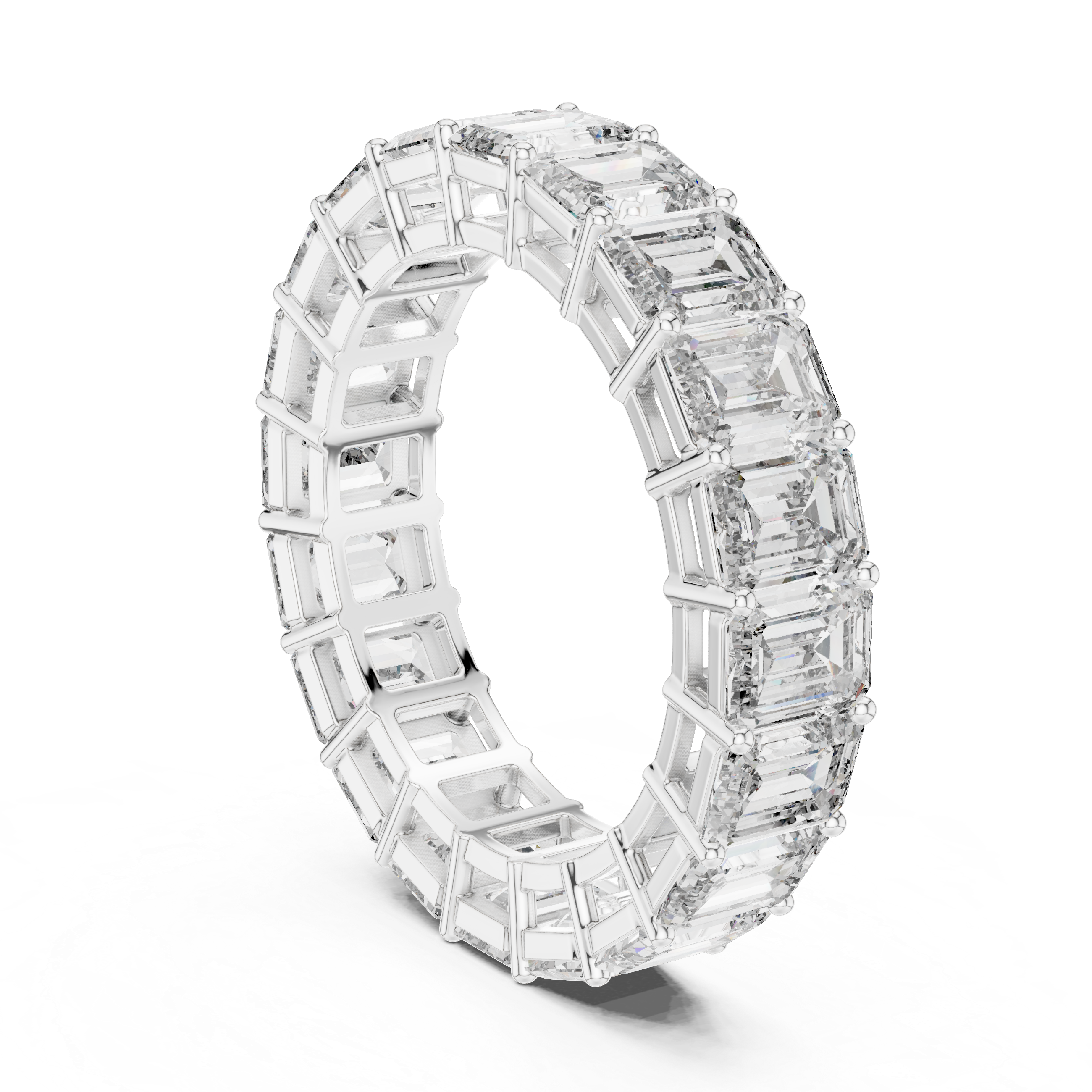 Emerald Cut Diamond Eternity Band