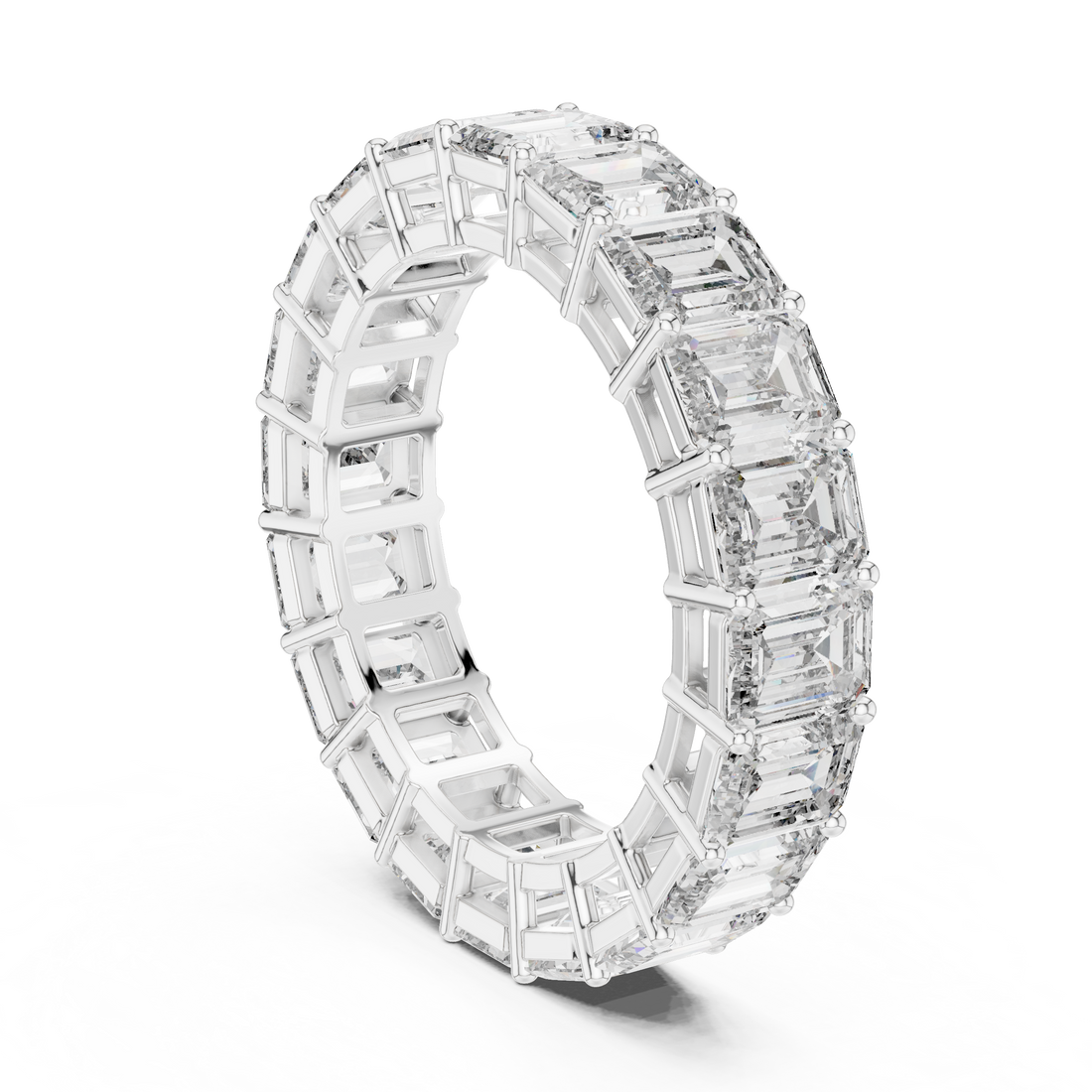 Emerald Cut Diamond Eternity Band