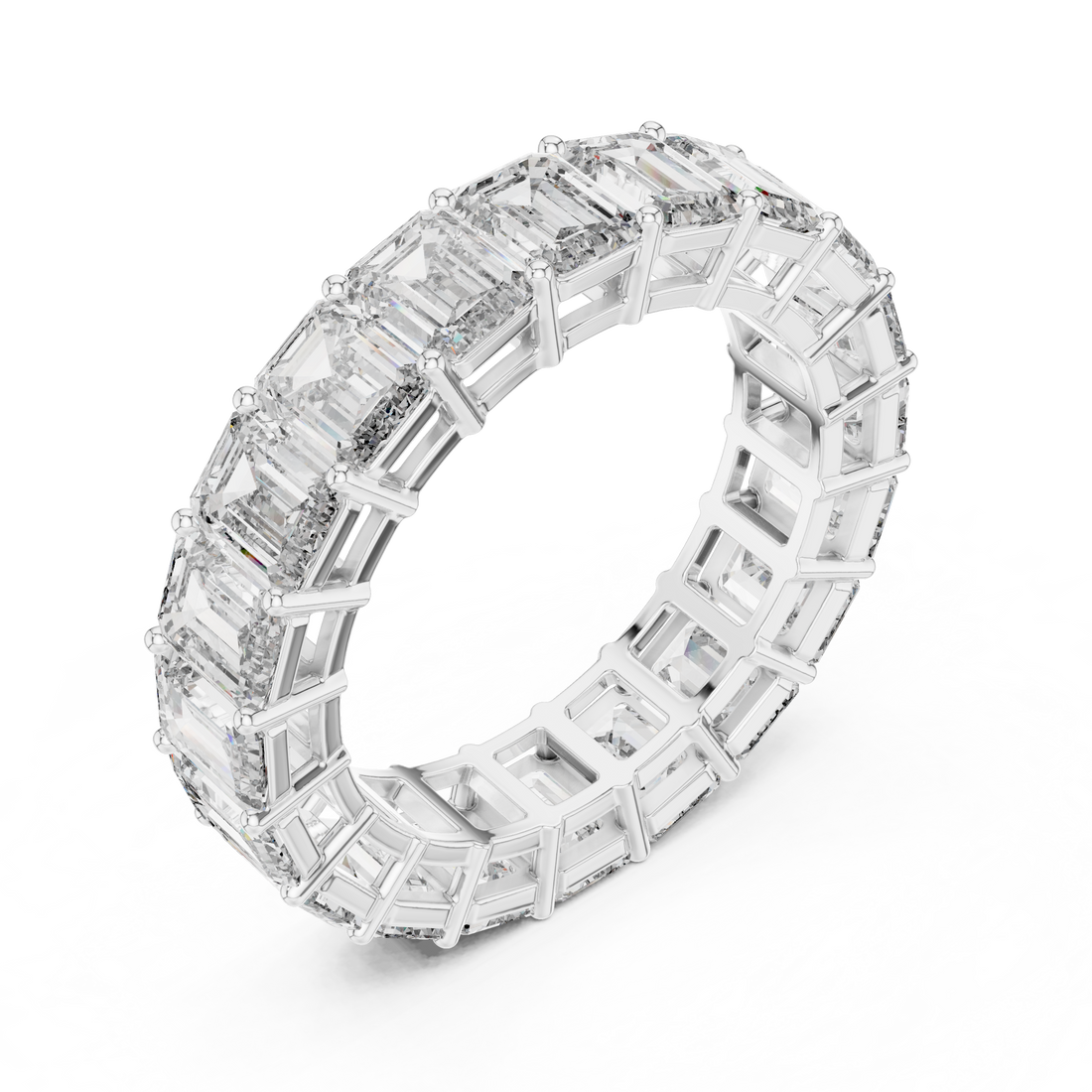 Emerald Cut Diamond Eternity Band