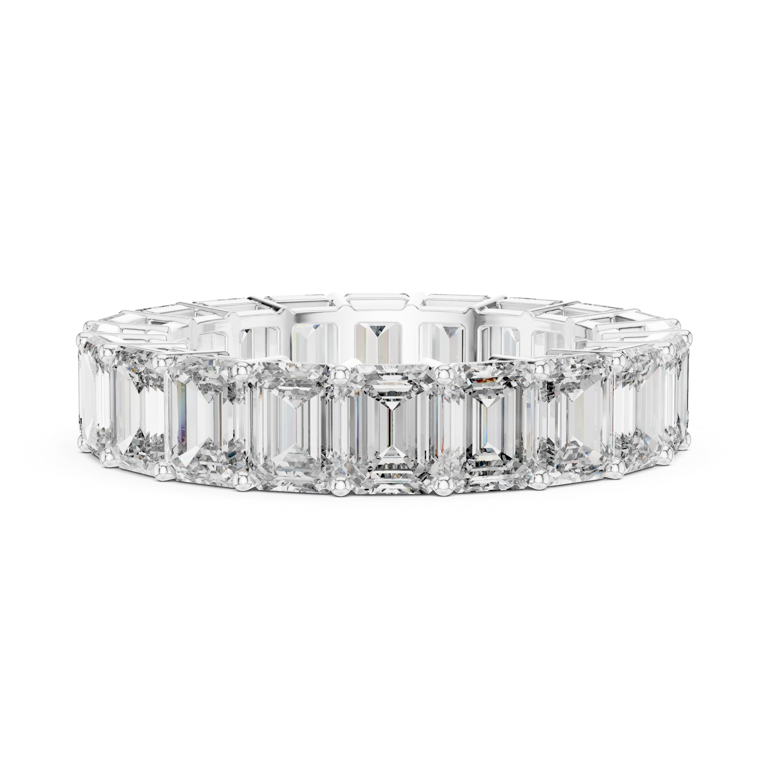 Emerald Cut Diamond Eternity Band