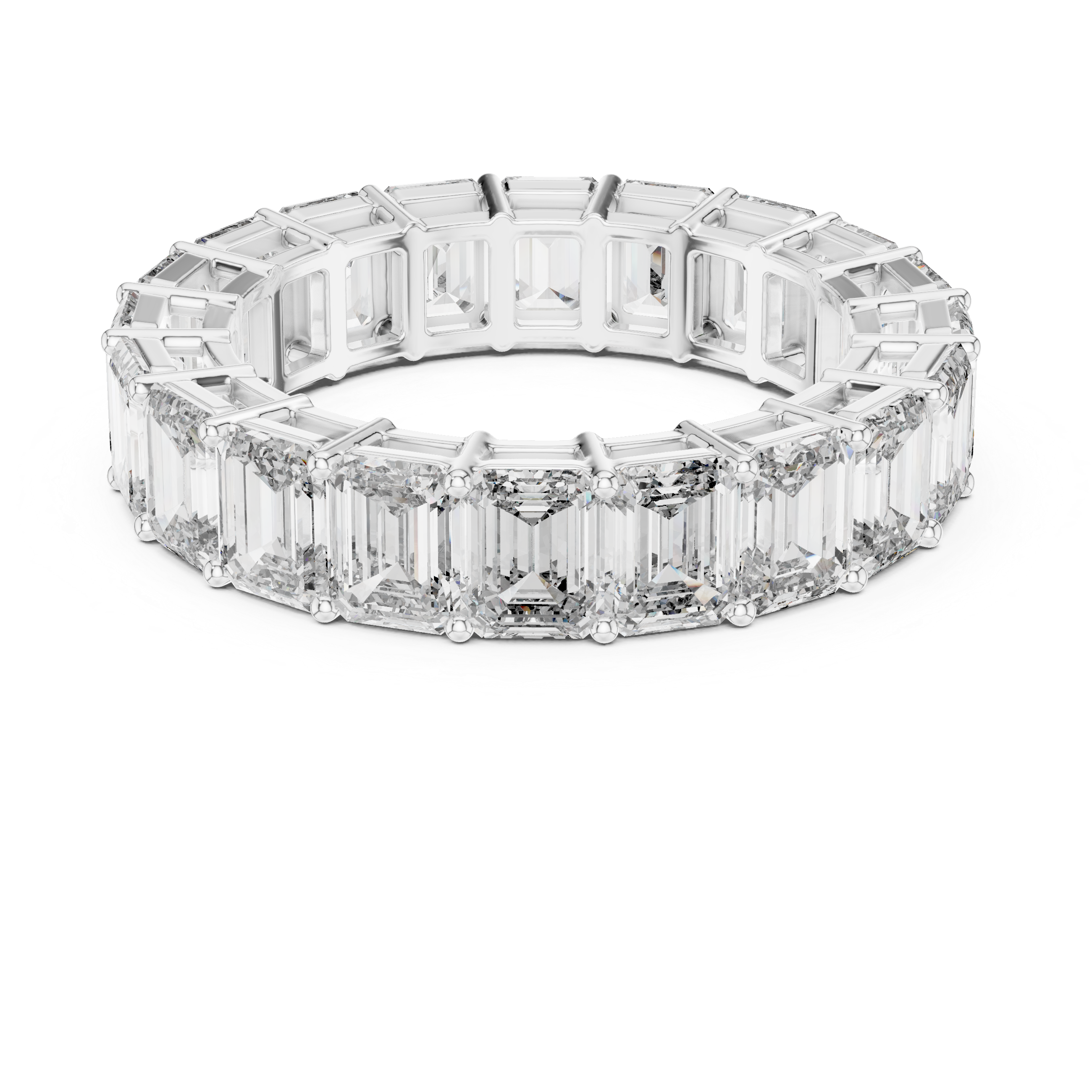 Emerald Cut Diamond Eternity Band