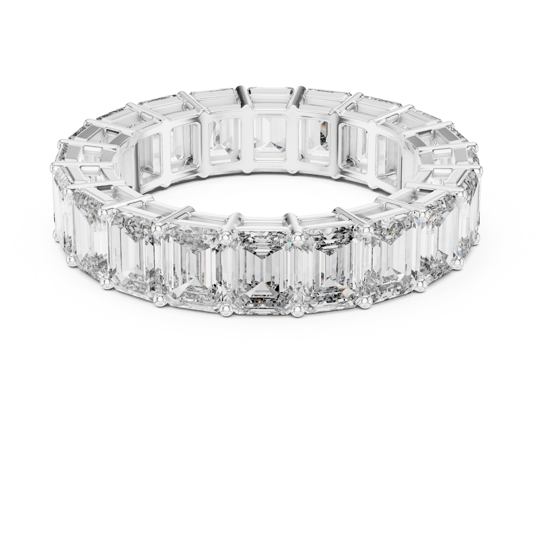 Emerald Cut Diamond Eternity Band