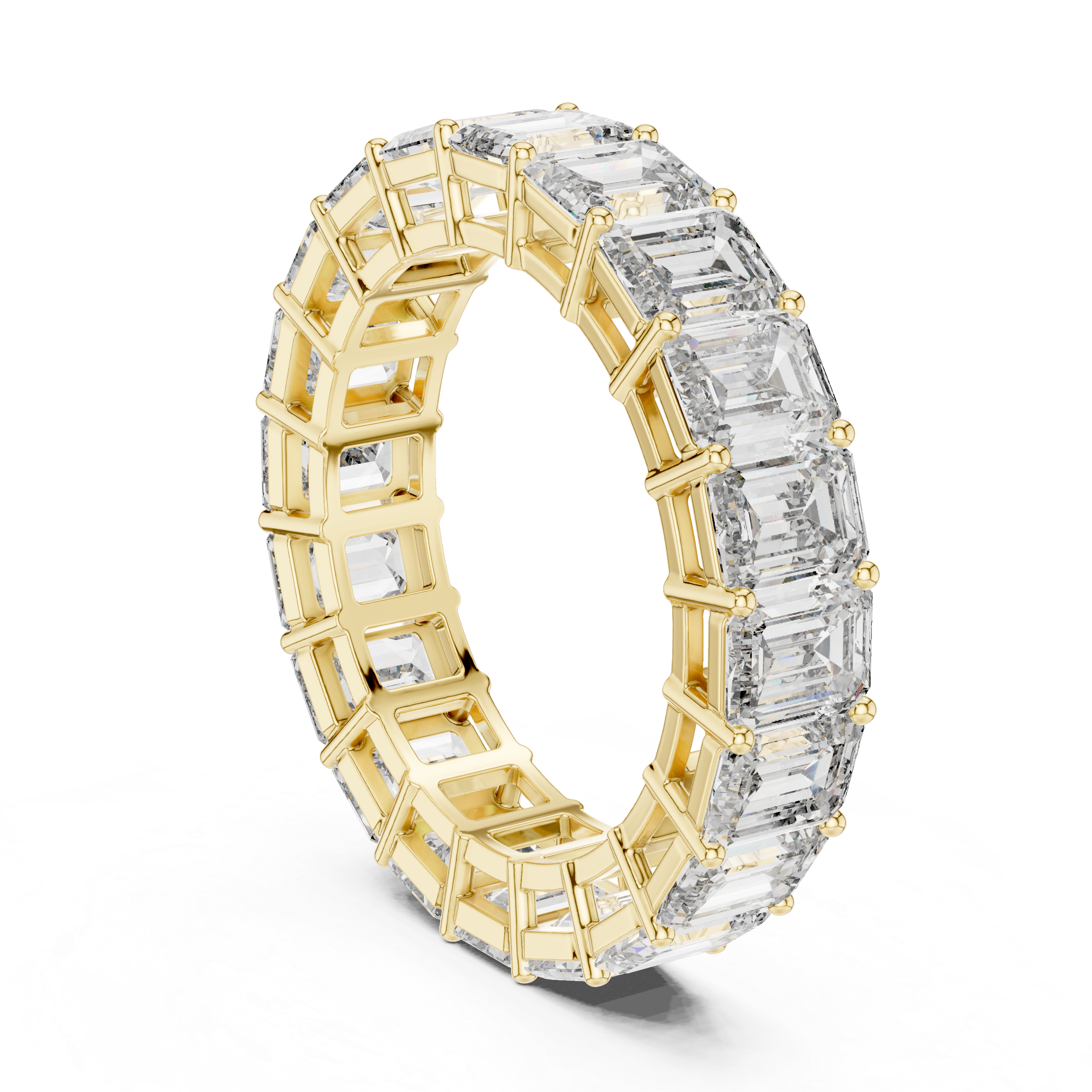 Emerald Cut Diamond Eternity Band