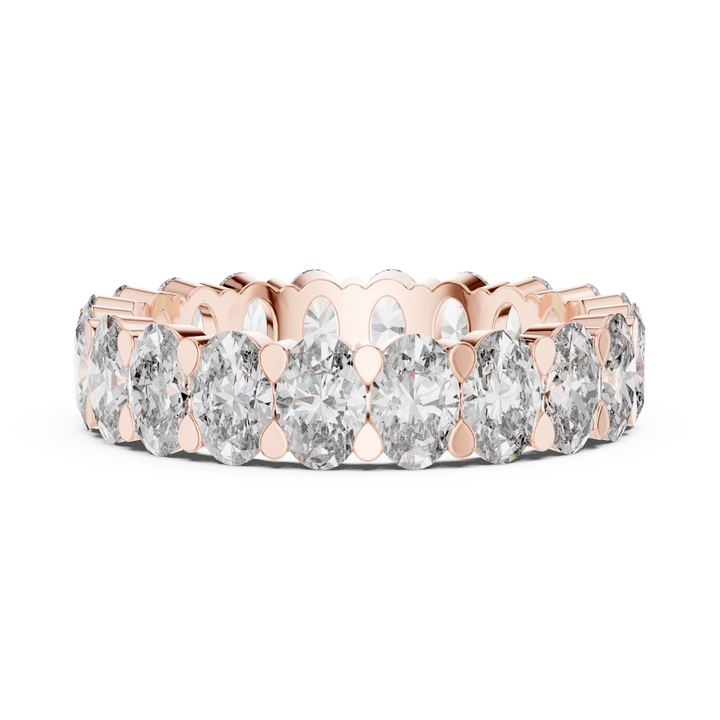 Oval Diamond Eternity Band Ring