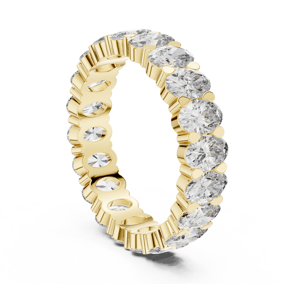 Oval Diamond Eternity Band Ring