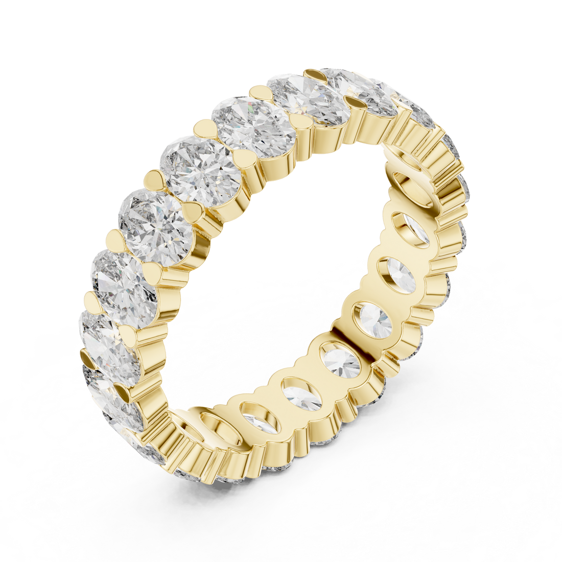 Oval Diamond Eternity Band Ring