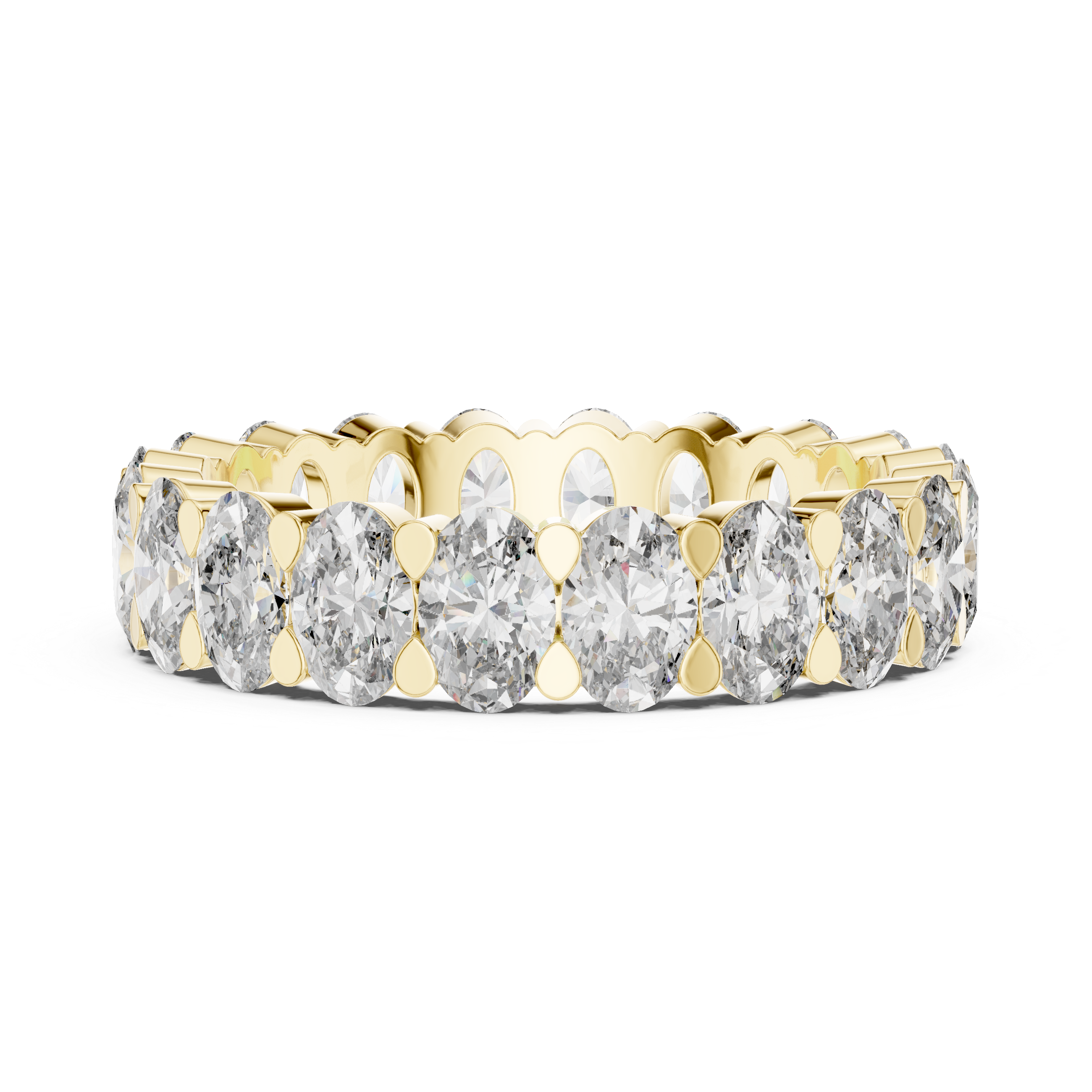 Oval Diamond Eternity Band Ring