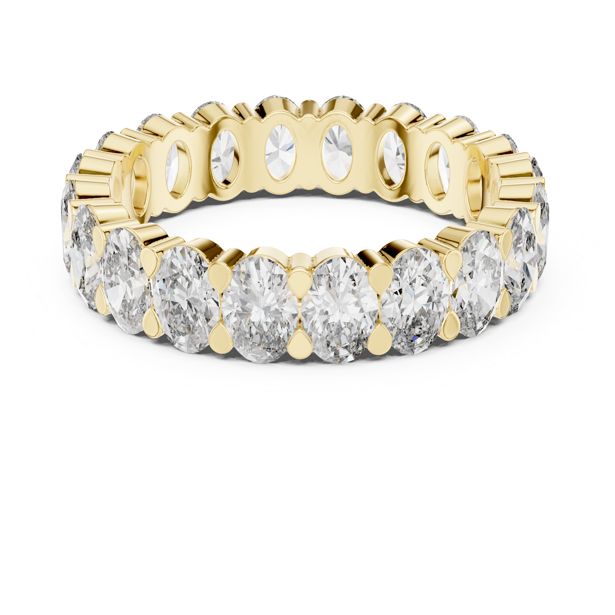 Oval Diamond Eternity Band Ring