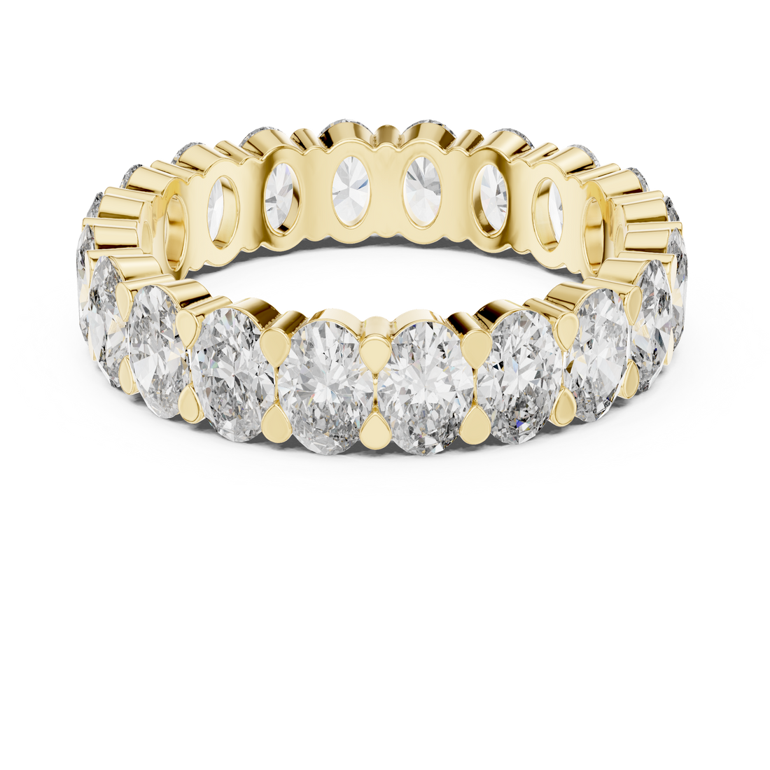 Oval Diamond Eternity Band Ring