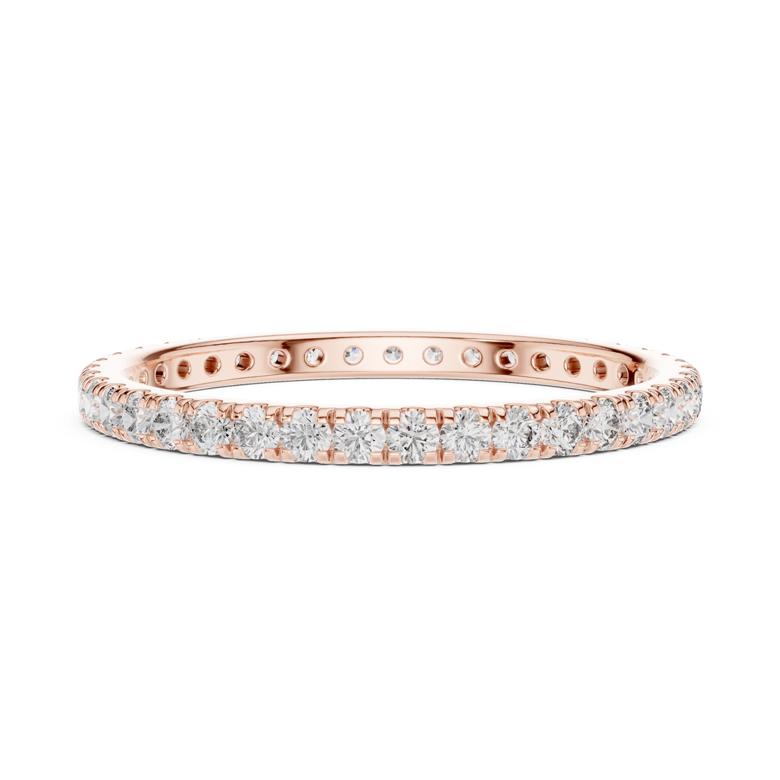 Round Diamond Eternity Band in U Cut Setting