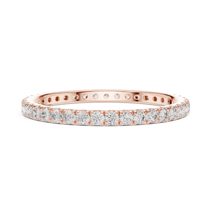 Round Diamond Eternity Band in U Cut Setting