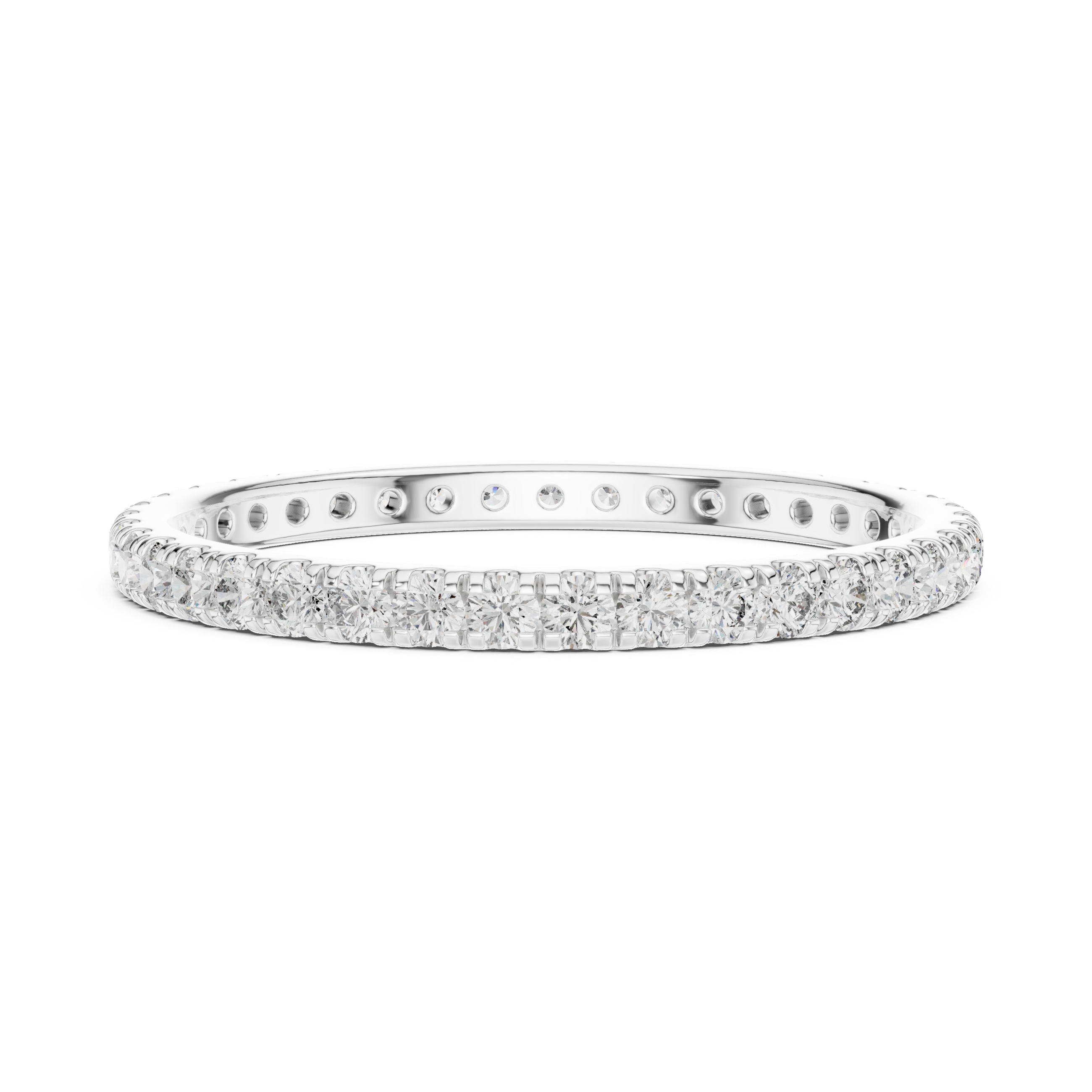 Round Diamond Eternity Band in U Cut Setting