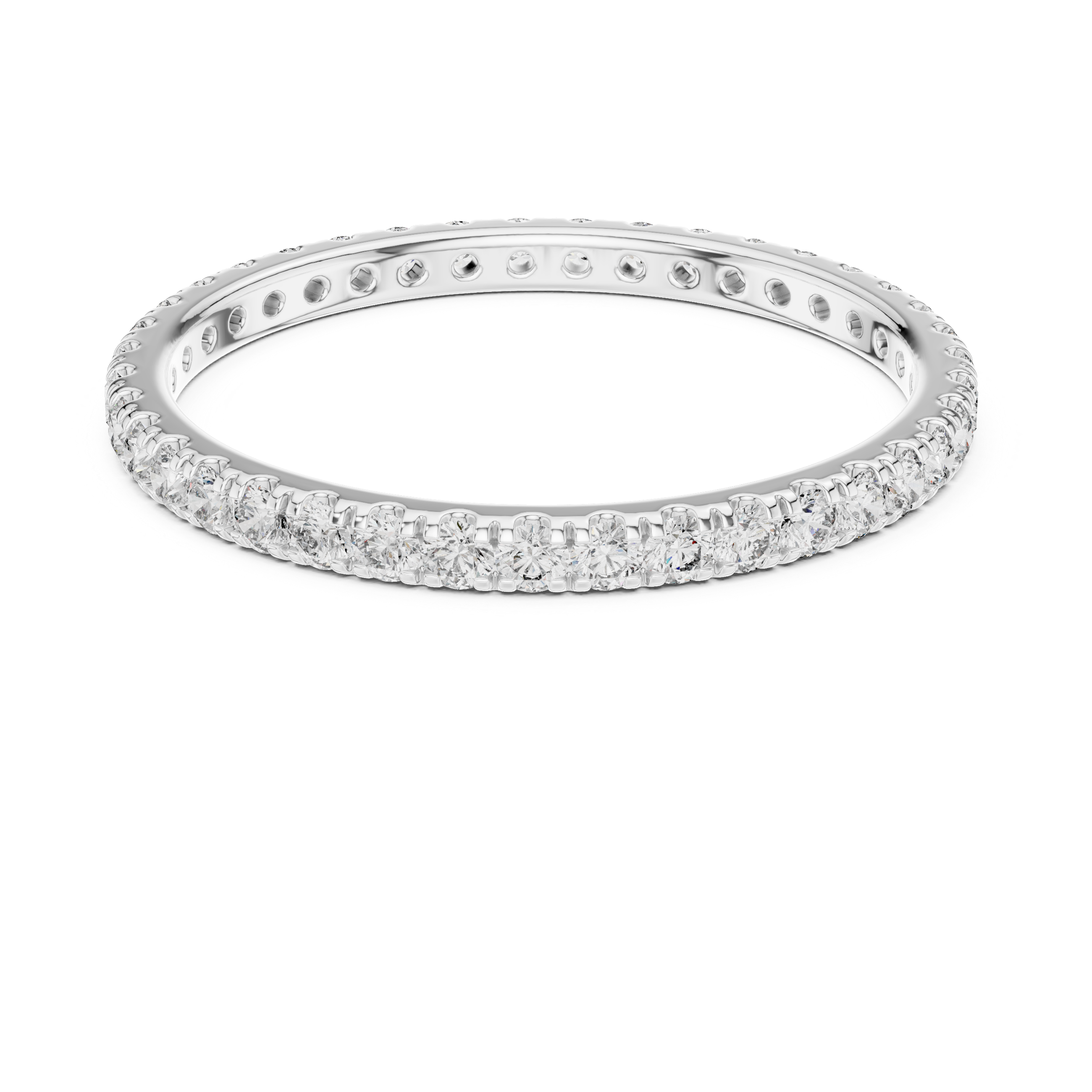 Round Diamond Eternity Band in U Cut Setting