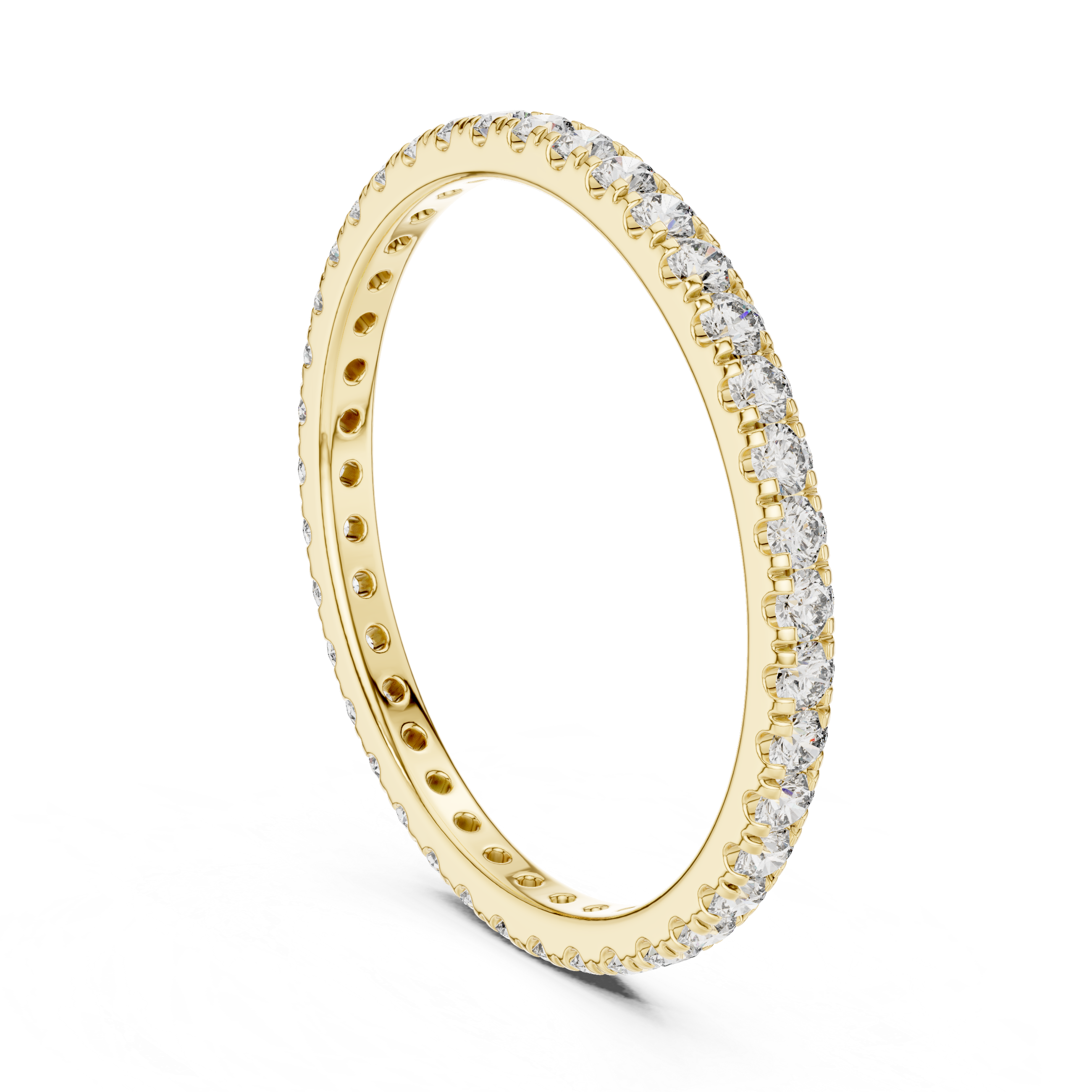 Round Diamond Eternity Band in U Cut Setting