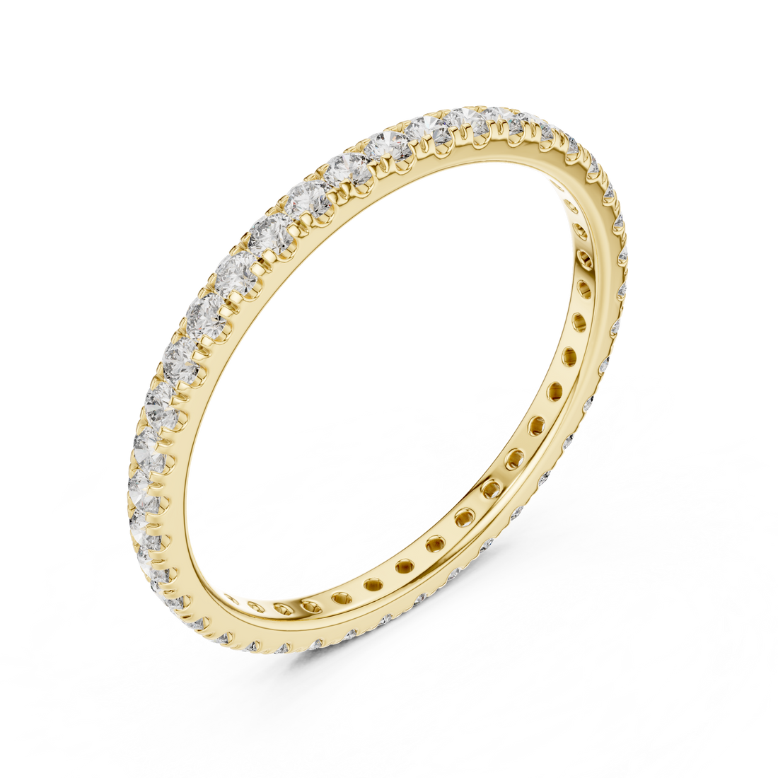 Round Diamond Eternity Band in U Cut Setting