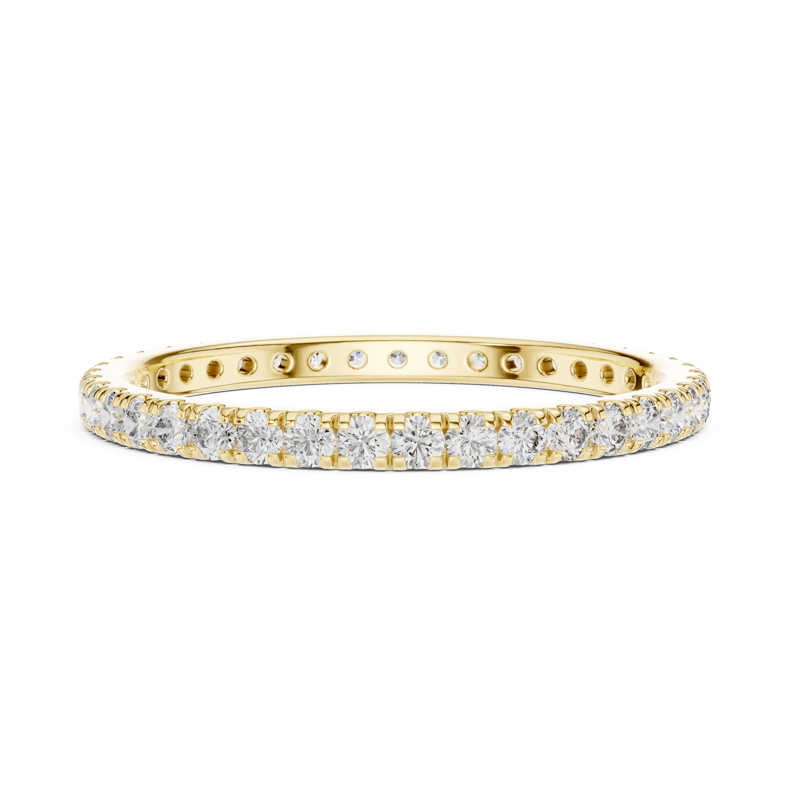 Round Diamond Eternity Band in U Cut Setting