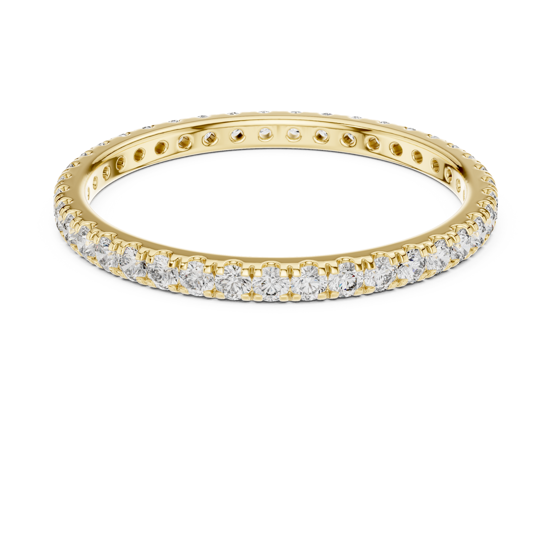 Round Diamond Eternity Band in U Cut Setting