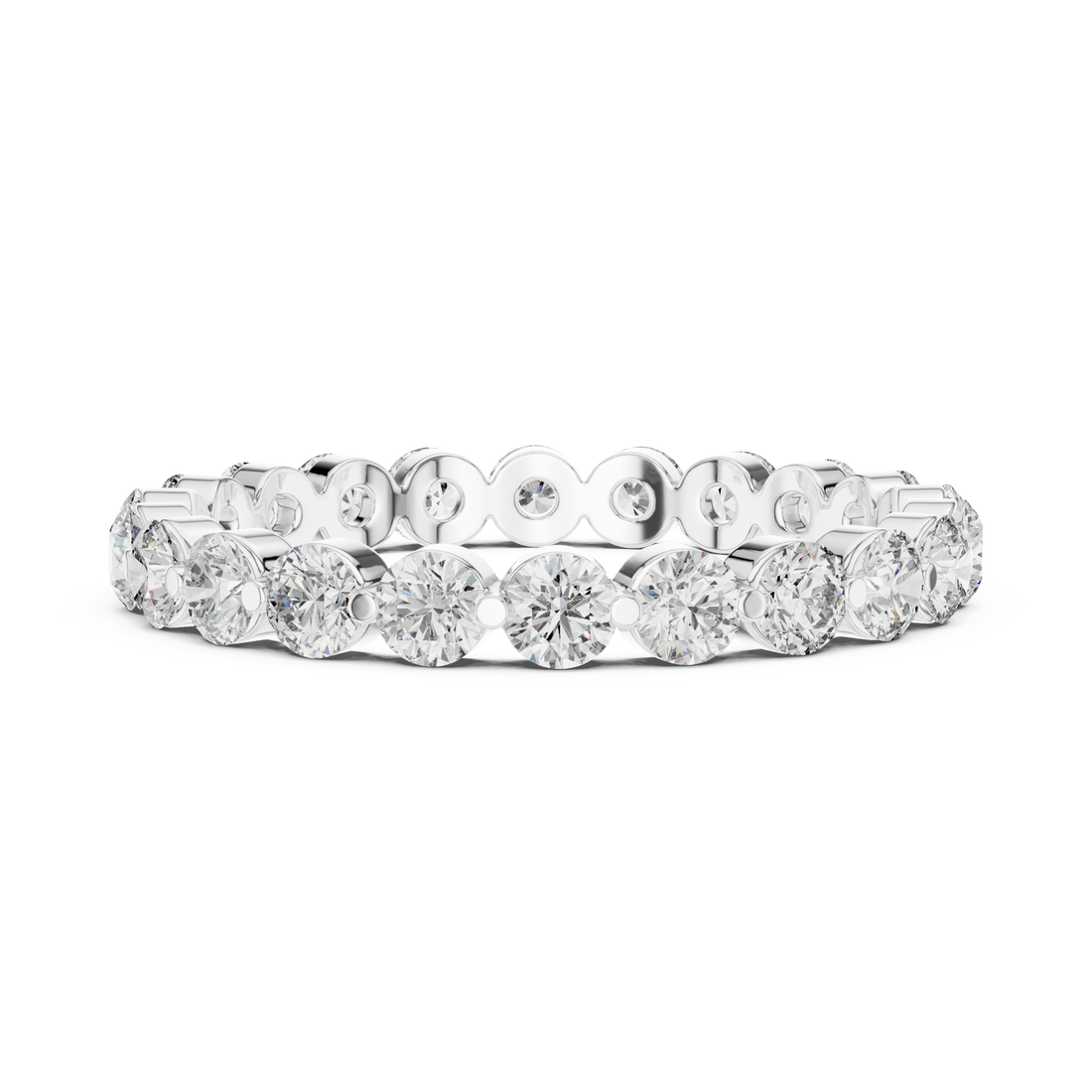 Round Diamond Eternity Band with Collet Setting