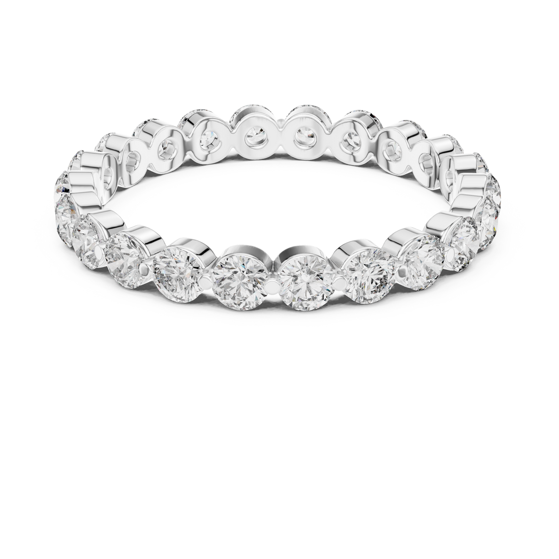 Round Diamond Eternity Band with Collet Setting