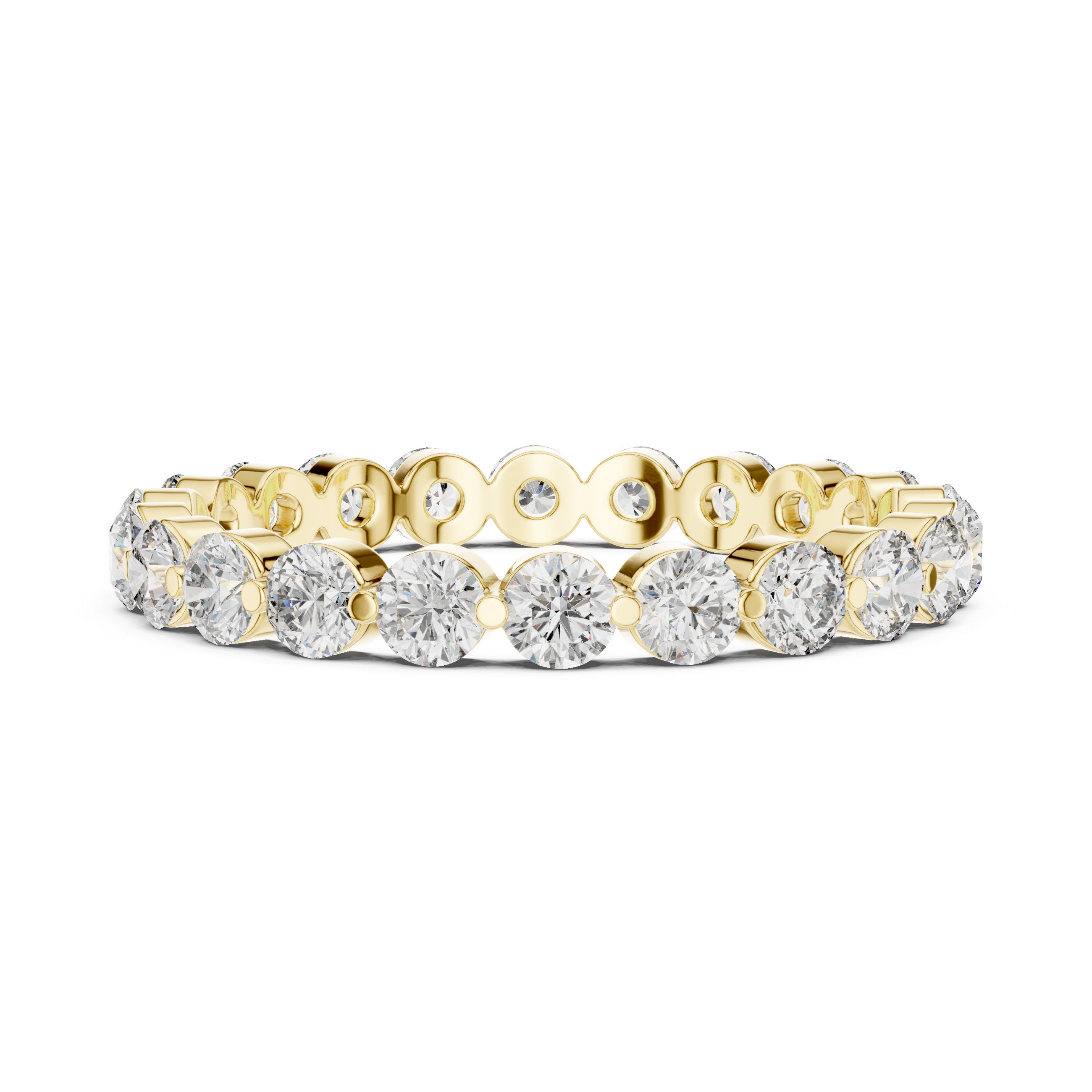 Round Diamond Eternity Band with Collet Setting