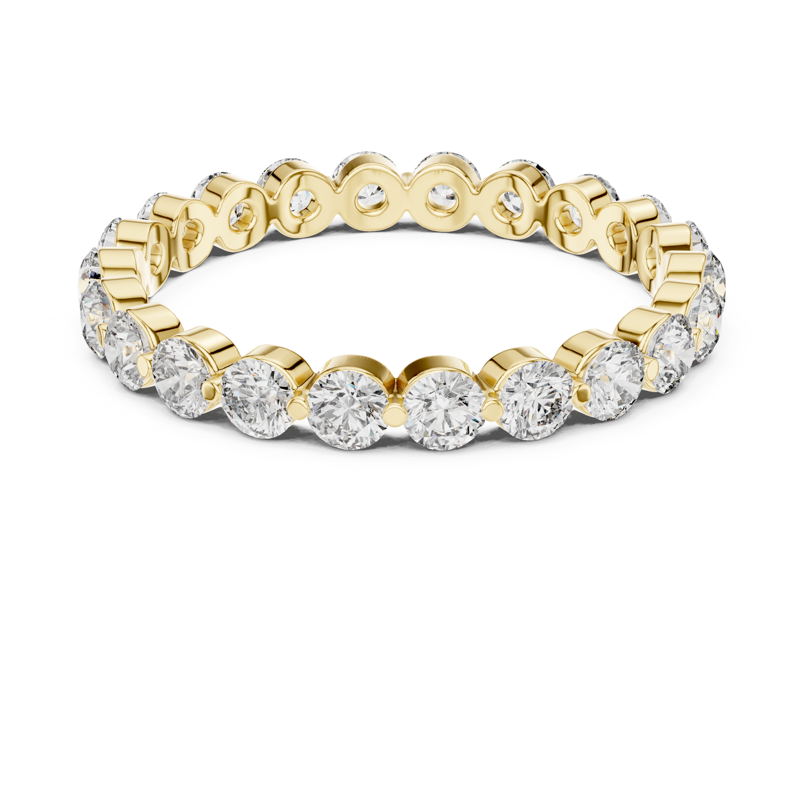 Round Diamond Eternity Band with Collet Setting