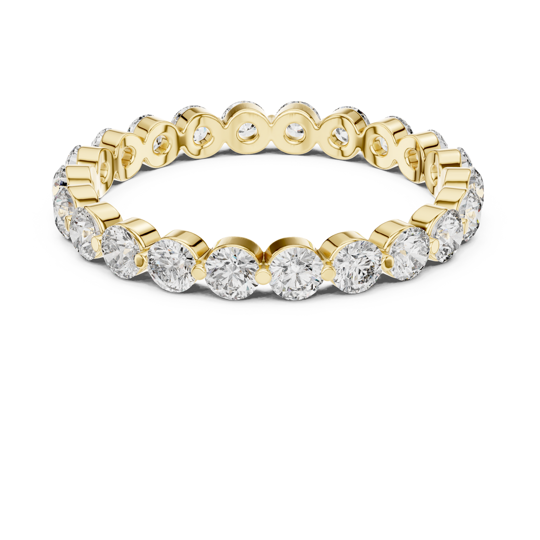 Round Diamond Eternity Band with Collet Setting