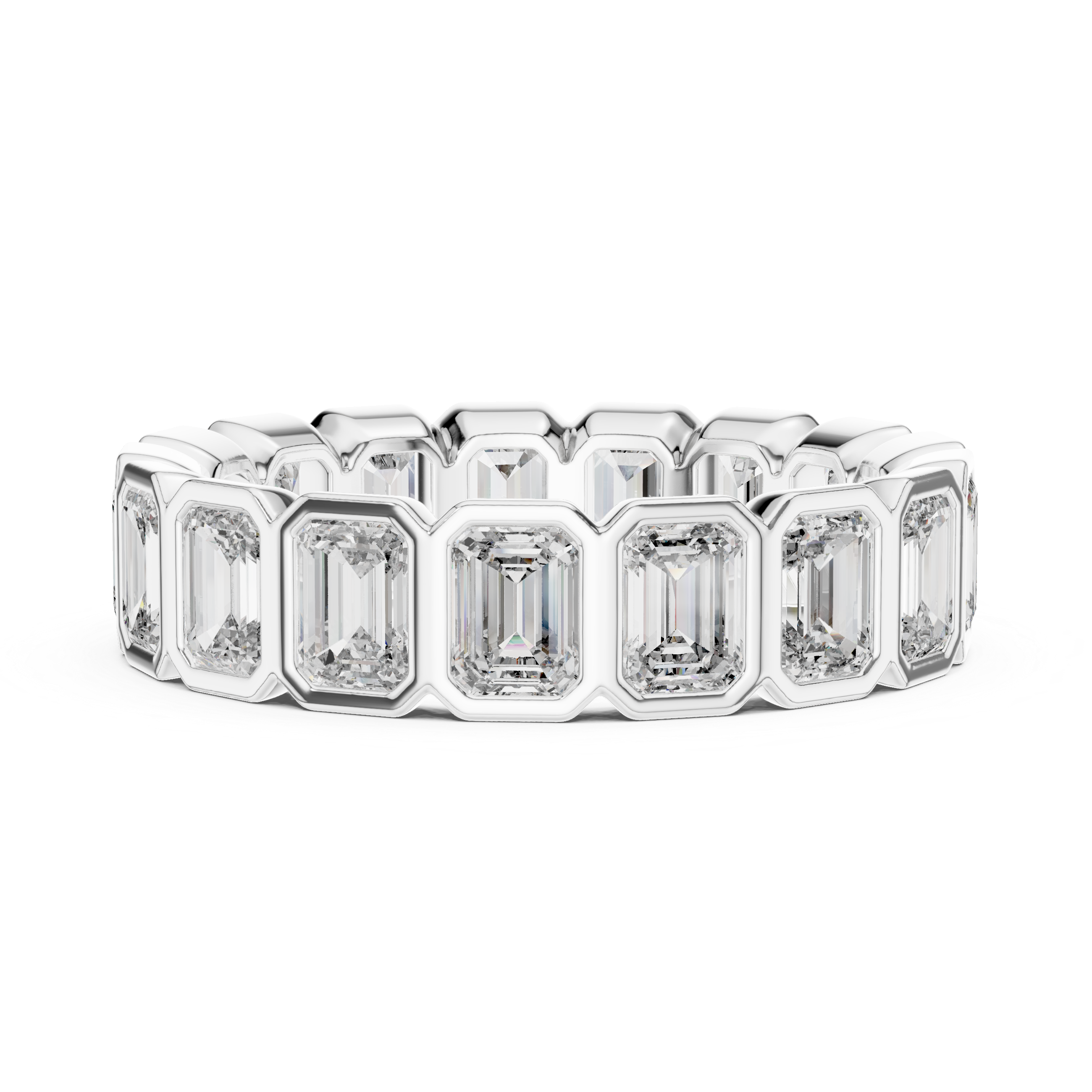 Smooth polished wedding band ring.