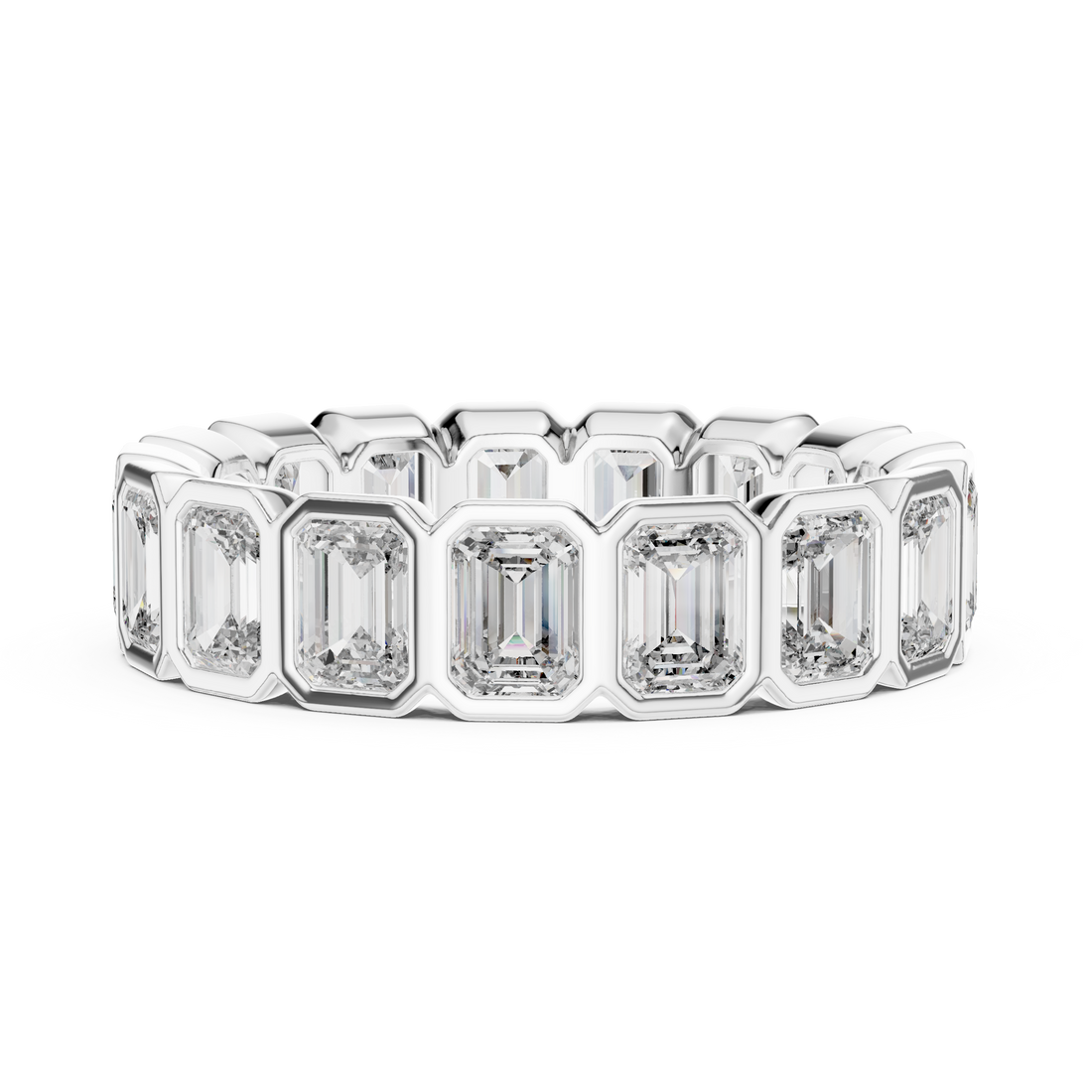 Smooth polished wedding band ring.