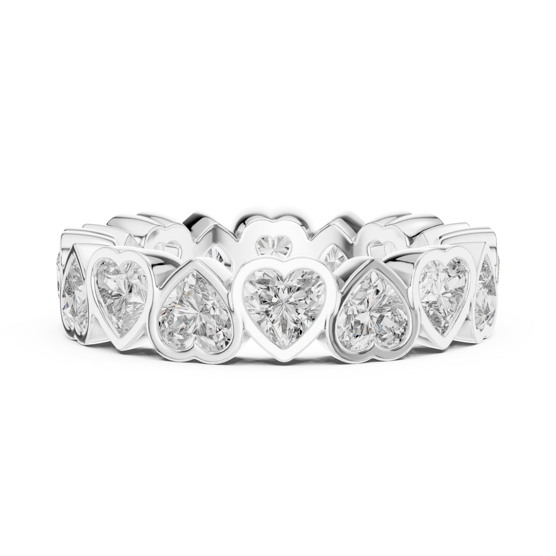 Smooth diamond ring with polished edges.