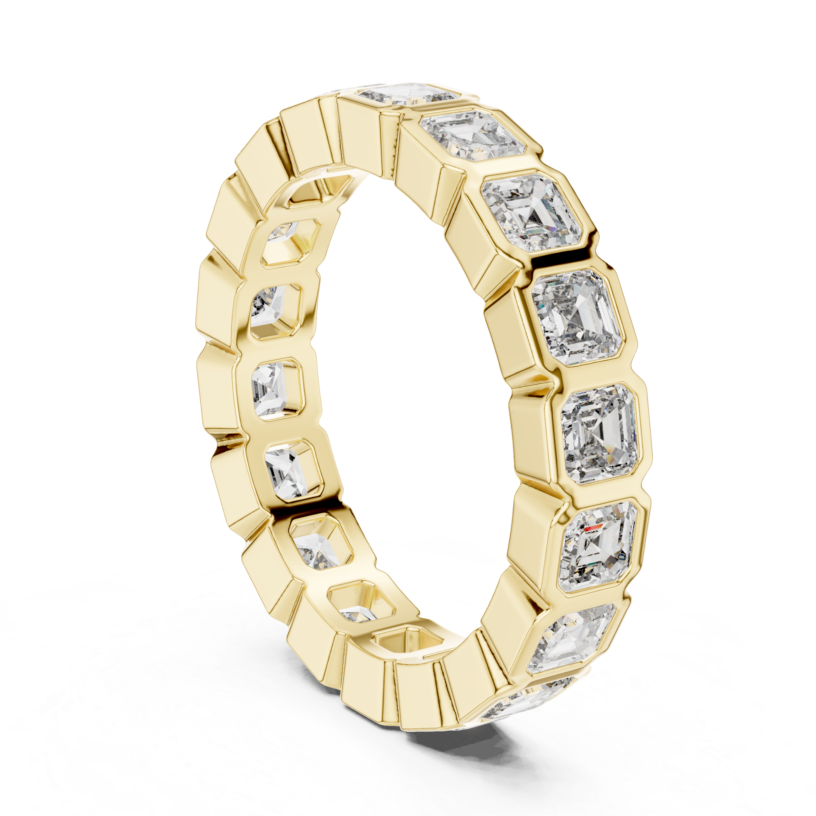 Classic halo diamond ring with sparkling side stones.