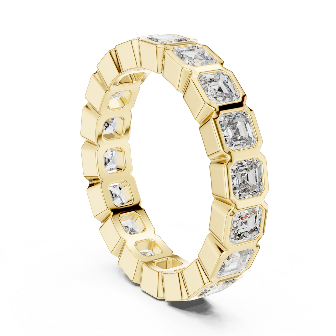 Classic halo diamond ring with sparkling side stones.