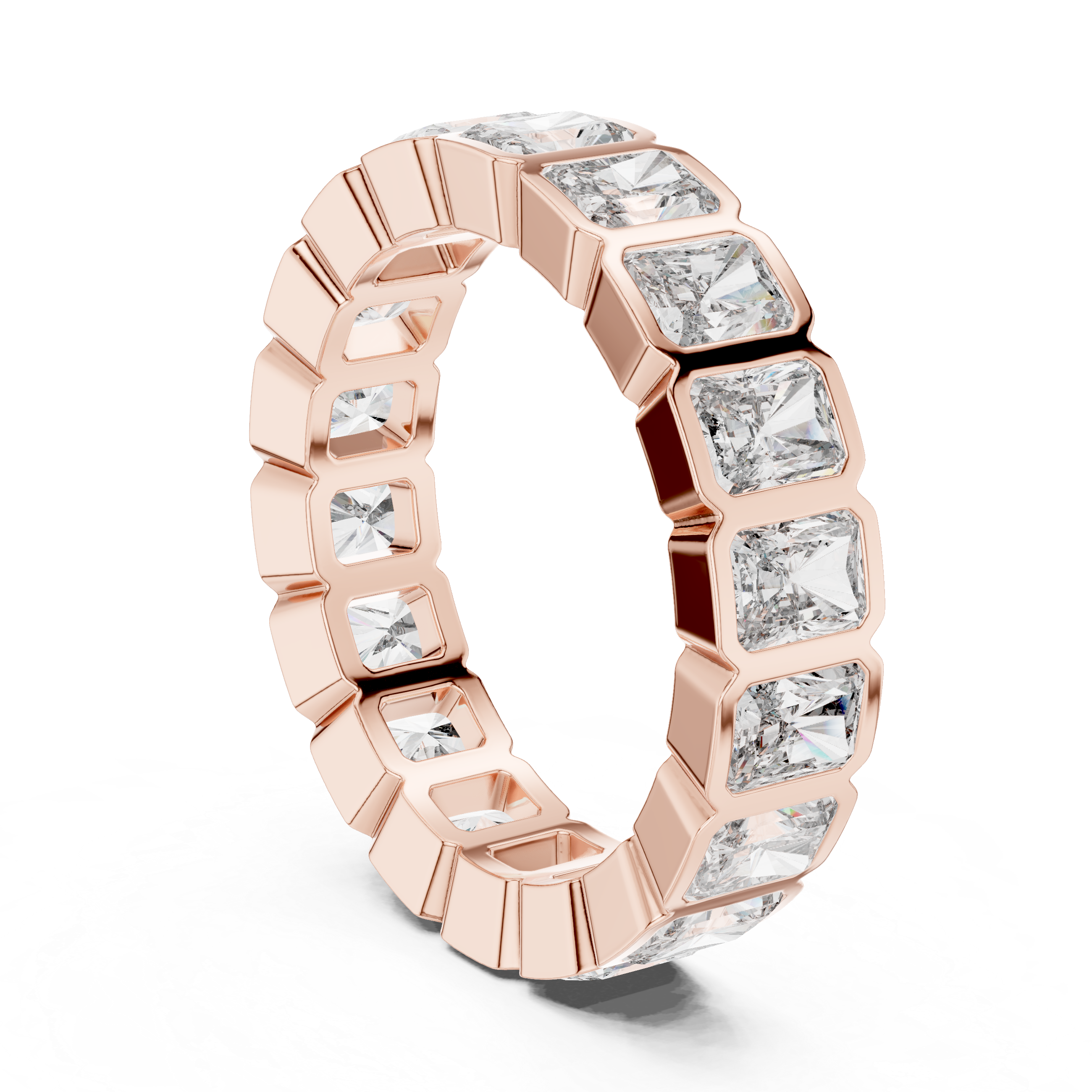 Classic diamond tennis bracelet in gold.
