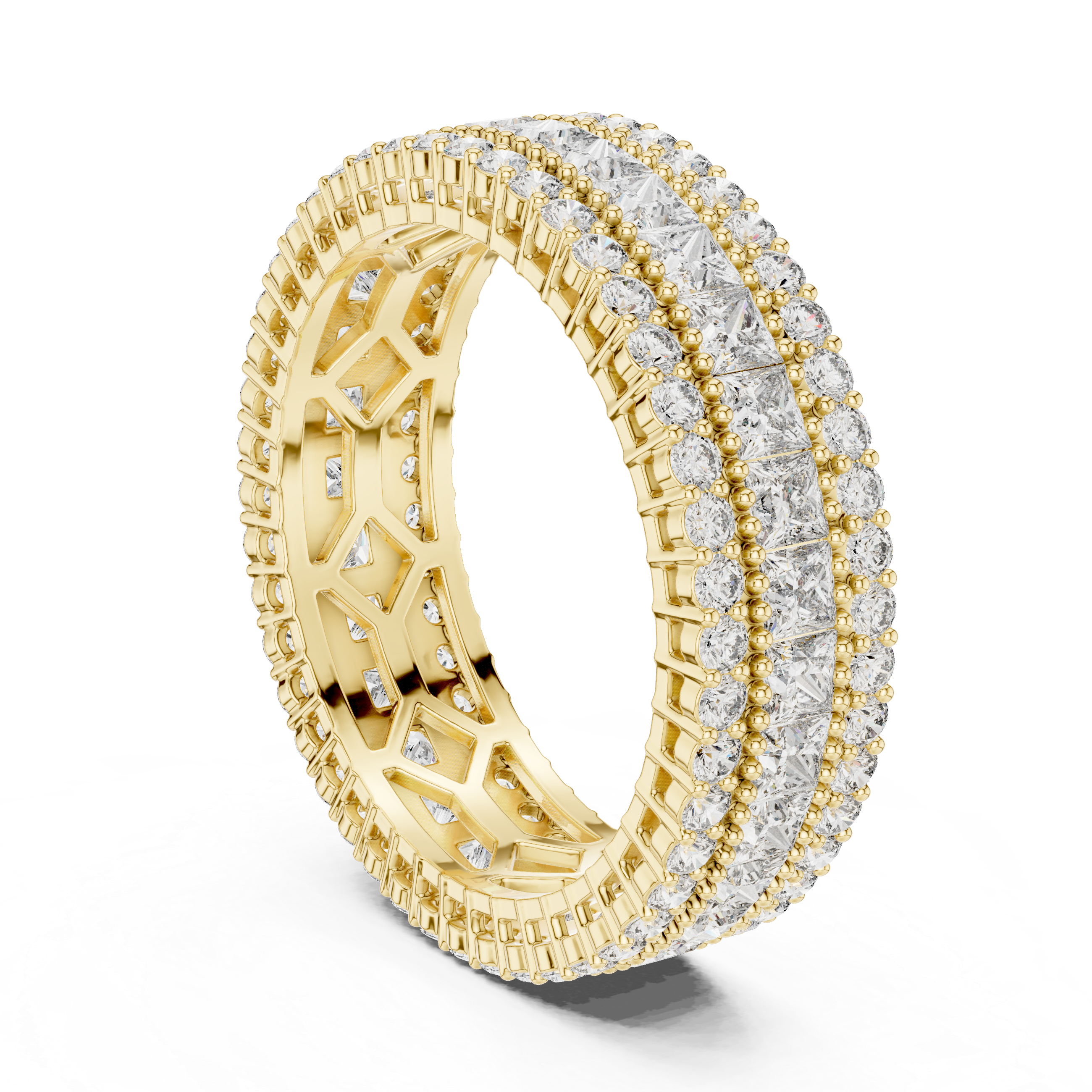 Smooth men's band ring in gold.