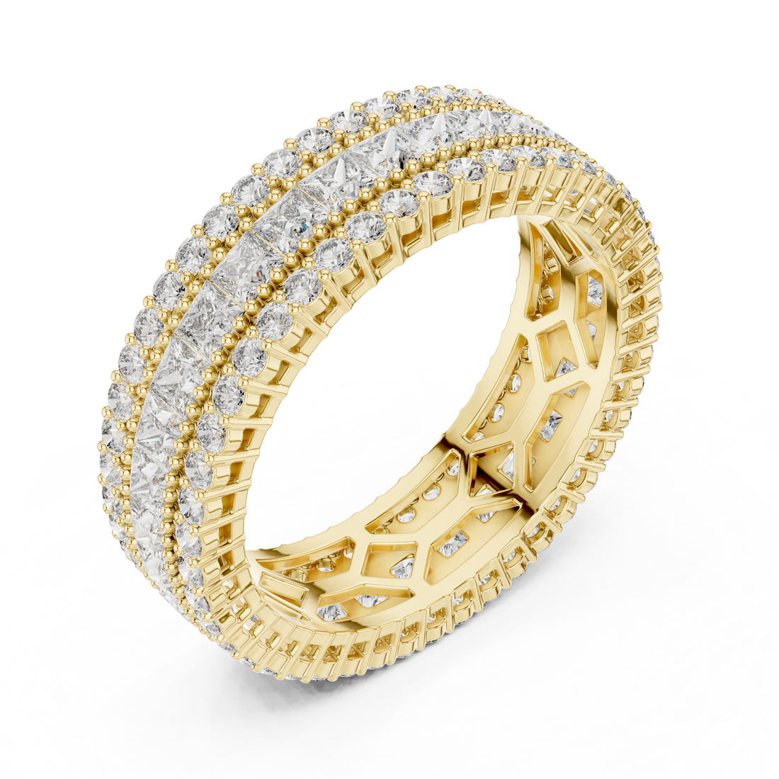 Men's gemstone ring with rectangular stone.