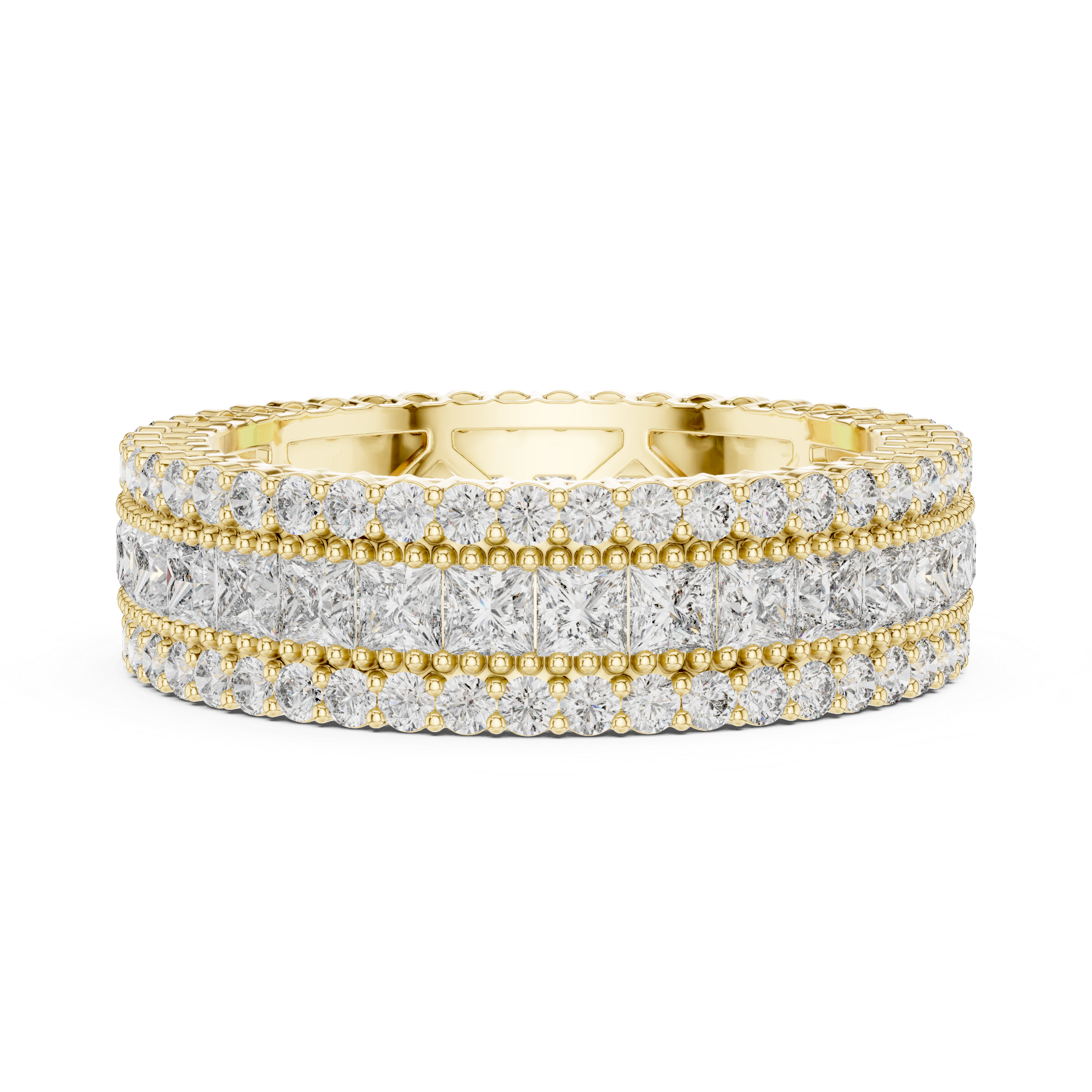 Children's gold bracelet with lightweight design.