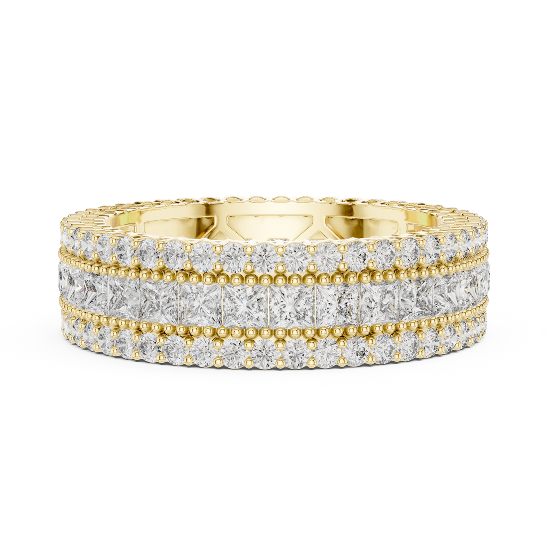 Children's gold bracelet with lightweight design.