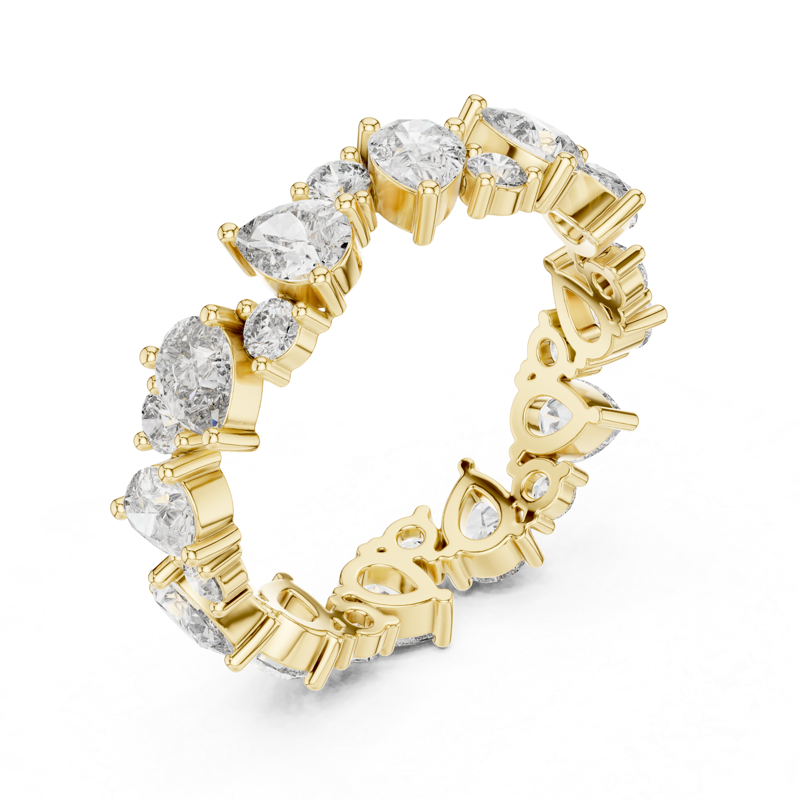 Link bracelet with bold metal segments.