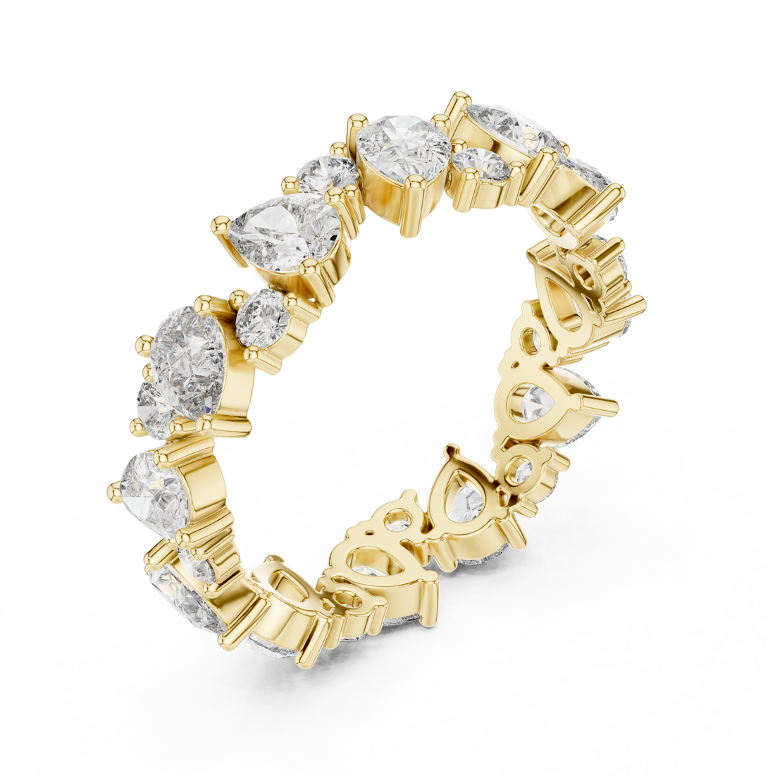 Link bracelet with bold metal segments.
