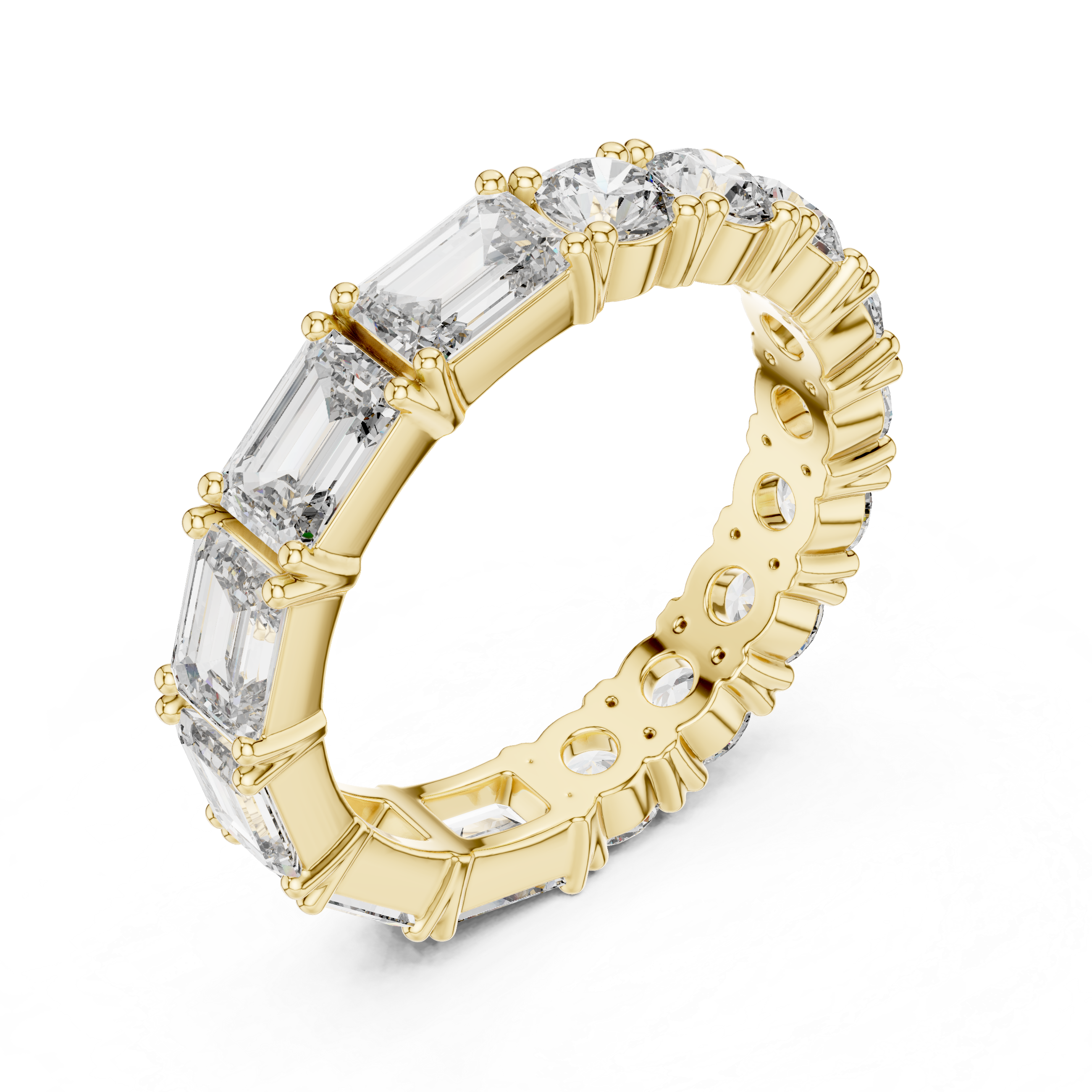 Stackable ring set with slim bands.