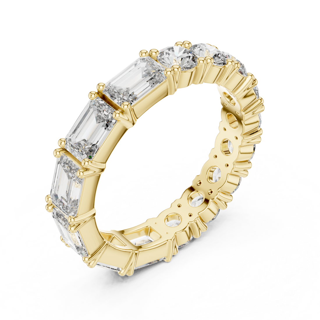 Stackable ring set with slim bands.